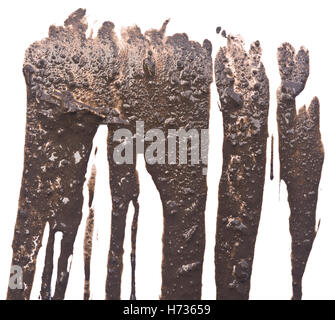 wet mud isolated on white background Stock Photo