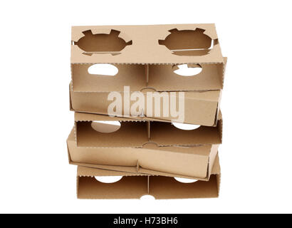 paper holder of cup isolated on white background Stock Photo
