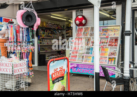 shop shopping for sweets  and novelties  Ray Boswell Stock Photo