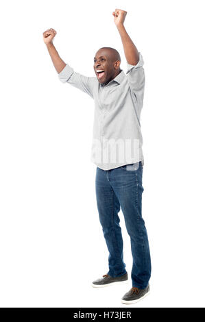 guy gesture laugh laughs laughing twit giggle smile smiling laughter laughingly smilingly smiles successful succesful single Stock Photo