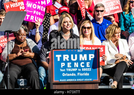 Attorney General Pam Bondi speaks before President Donald Trump at the ...