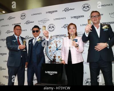 Aaron Kwok attends Longines watch promotion conference in Hongkong