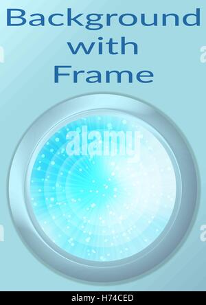 Porthole with Abstract Background Stock Vector