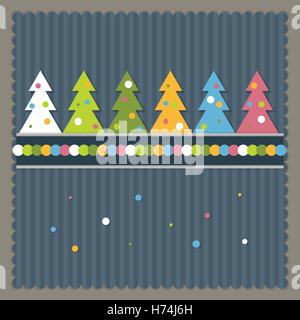 Merry Christmas And Happy New Year Card Stock Vector