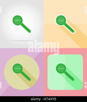 magnifier increase and decrease for design flat icons vector illustration isolated on background Stock Vector