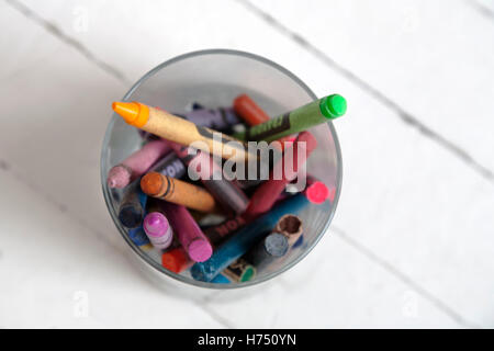 Well used crayons Stock Photo