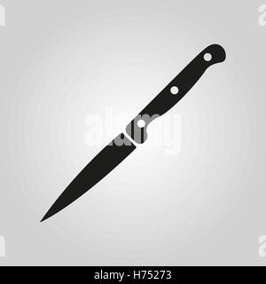 The knife for meat icon. Knife and chef, kitchen symbol.UI. Web. Logo. Sign. Flat design. App. Stock vector Stock Vector