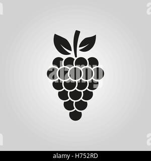The grapes icon. Grape symbol. UI. Web. Logo. Sign. Flat design. App. Stock vector Stock Vector