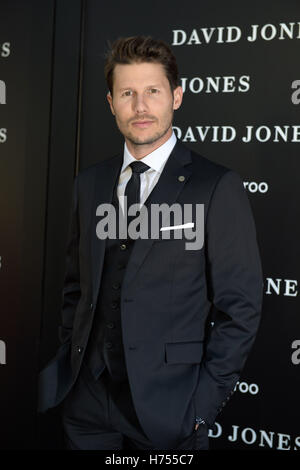 Sydney, Australia. 02nd Nov, 2016. David Jones Ambassador, Jason Dundas poses for photographs during celebrations for the opening of a new signature ‘boutique' store in Barangaroo South in Sydney. Credit:  Hugh Peterswald/Pacific Press/Alamy Live News Stock Photo