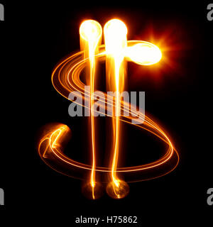 Dollar sign pictured by light Stock Photo