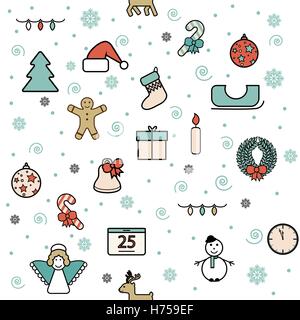 Seamless Christmas background Stock Vector