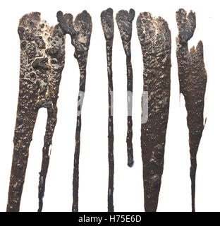 wet mud isolated on white background Stock Photo