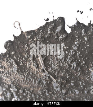 wet mud isolated on white background Stock Photo