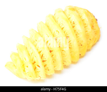 peeled pineapple isolated on white background Stock Photo