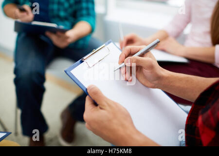 Psychological notes Stock Photo