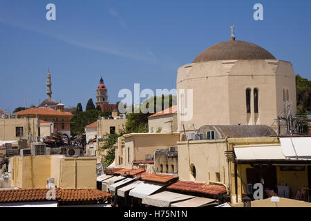 rodos historical centre in main town Stock Photo