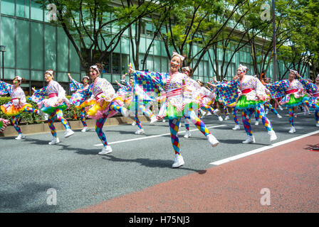 Yosakoi dance festival Omotesando Tokyo Stock Photo