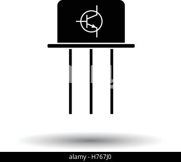 Transistor icon. White background with shadow design. Vector ...