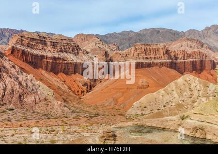 Colorful rock formations in the Quebrada de las Conchas near Cafayate, Salta Province, Argentina Stock Photo