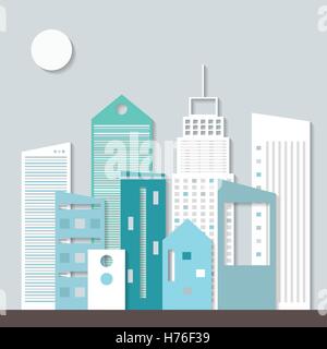 Modern Business City Concept Stock Vector