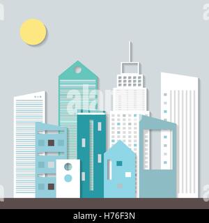 Modern Business City Concept Stock Vector
