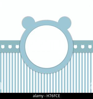 Baby Shower Invitation Card Boy Stock Vector