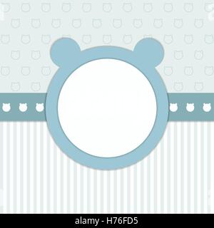 Baby Shower Invitation Card Boy Stock Vector
