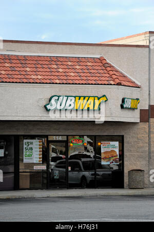 Subway Restaurant storefront Lake Havasu City, Arizona Stock Photo