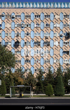 apartment block from the Soviet times, Tashkent, Uzbekistan. Stock Photo