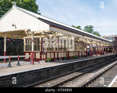 Classic railway station at Bolton Street, Bury, Lancashire Stock Photo