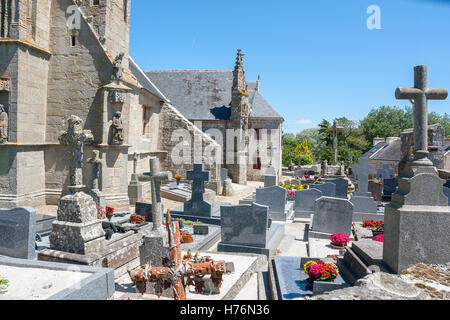 chapel Saint Tugen in Primelin, a commune in the Finistere department of Brittany in north-western France. Stock Photo