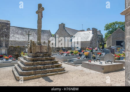 chapel Saint Tugen in Primelin, a commune in the Finistere department of Brittany in north-western France. Stock Photo