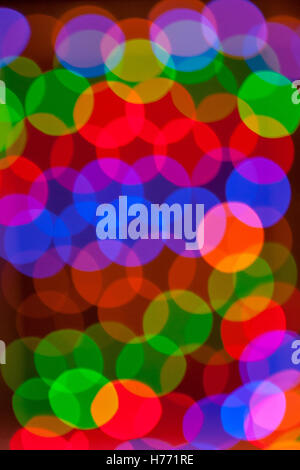 Multicolored defocused bokeh lights background Stock Photo