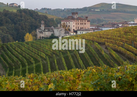 Castle of Barolo, Langhe, Cuneo district, Piedmont, Italy. Stock Photo