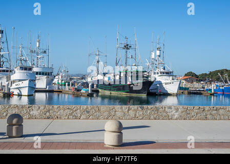 Boats moored at Tuna Harbor.  San Diego, California, USA. Stock Photo