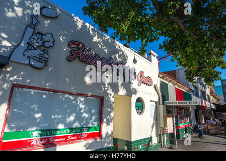 Filippi's Pizza Grotto, Little Italy, San Diego, California, USA. Stock Photo