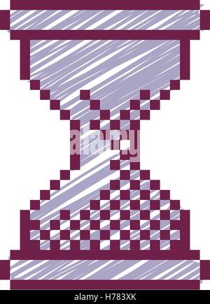 hourglass computer cursor icon over white background. vector illustration Stock Vector