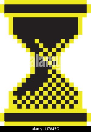 hourglass computer cursor icon over white background. vector illustration Stock Vector