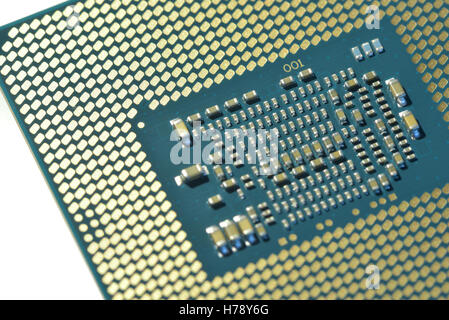Computer Cpu Back Side Back side of a CPU with connectors and chips Stock Photo - Alamy