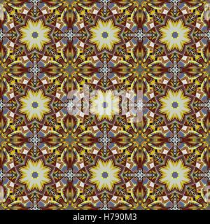 Seamless Damask Background Pattern Design and Wallpaper Made of Turkish Texture Ceramic Tiles in Vector Stock Vector