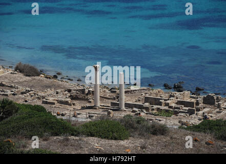 Tharros ruins in Sardinia, Italy. Stock Photo