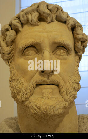 Antoninus Pius (86 AD-161 AD). Roman emperor. Nerva Antonine dynasty. Bust, 138-161 AD. National Archaeological Museum, Naples, Italy. Stock Photo