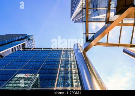 London, UK - August 30, 2016 - Office buildings in Canary Wharf, financial district of London Stock Photo