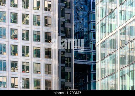 Office buildings in Canary Wharf, financial district of London Stock Photo