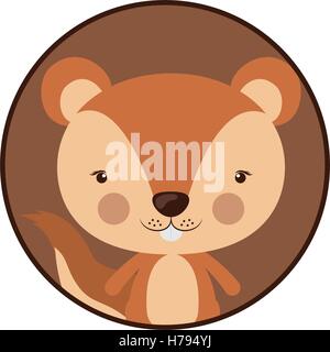 Little animal concept about cute squirrel design. vector illustration Stock Vector