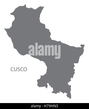 Cusco Peru Map grey Stock Vector