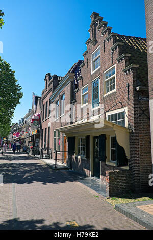 crow-stepped gables in Medemblik, the Netherlands Stock Photo