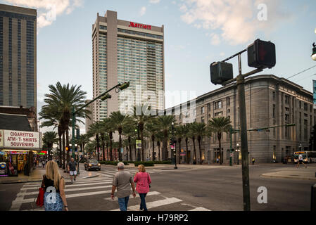 NEW ORLEANS - OCTOBER 10, 2016: view of the famous Canal Street on October 10, 2016 in New Orleans, LA