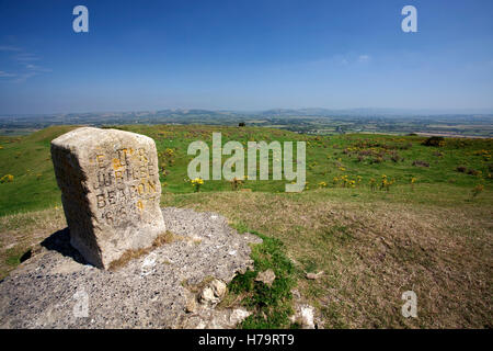 Brent Knoll beacon in Somerset celebrating the Golden and Diamond jubilees of Queen Victoria Stock Photo