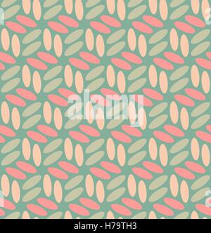 Vector Seamless  Rounded Ellipses In Pink And Teal Pattern Stock Vector